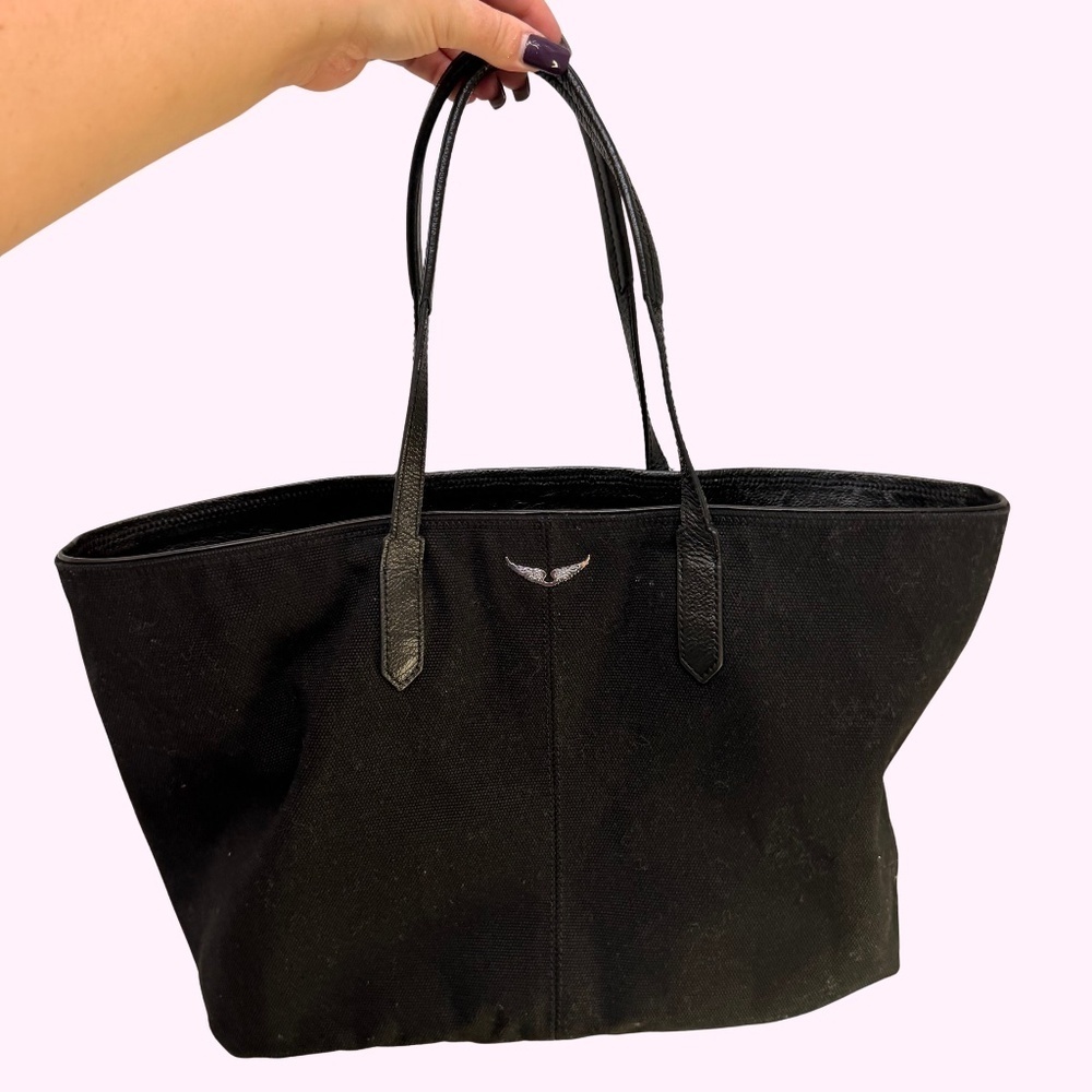 ZADIG & VOLTAIRE Mick Wings Cotton Canvas Tote Bag
